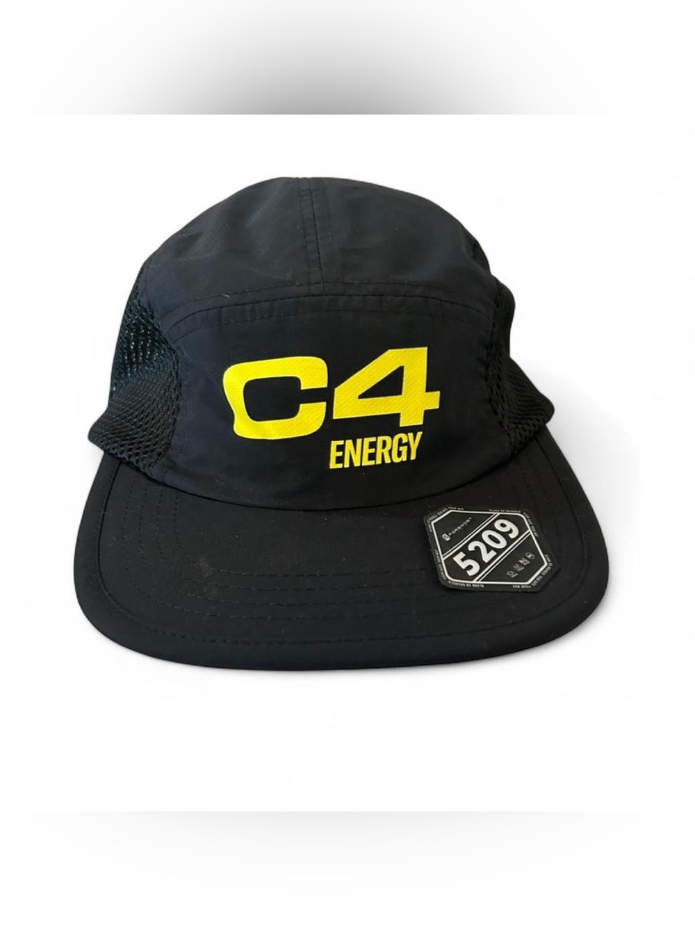 C4 Energy Black Mesh 5-Panel Cap